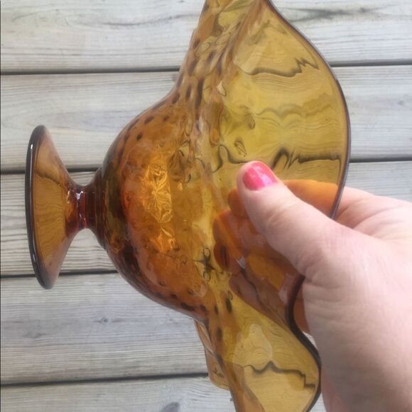 Viking glass Georgian capote bowl - Picture 5 of 8